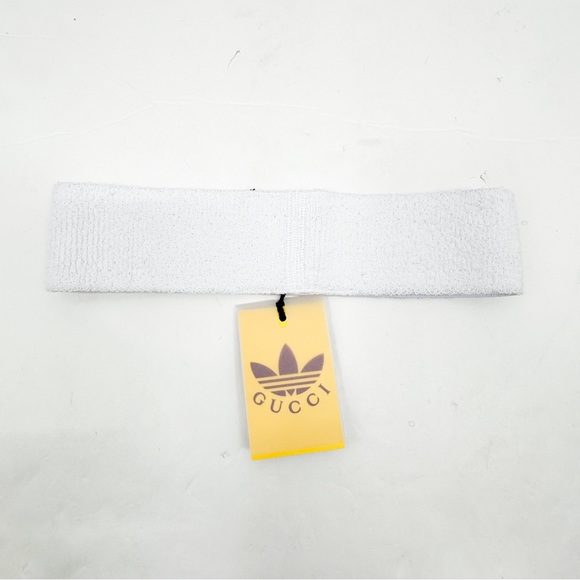 GUCCI X ADIDAS COTTON SPONGE HEADBAND IN WHITE - Picture 8 of 16